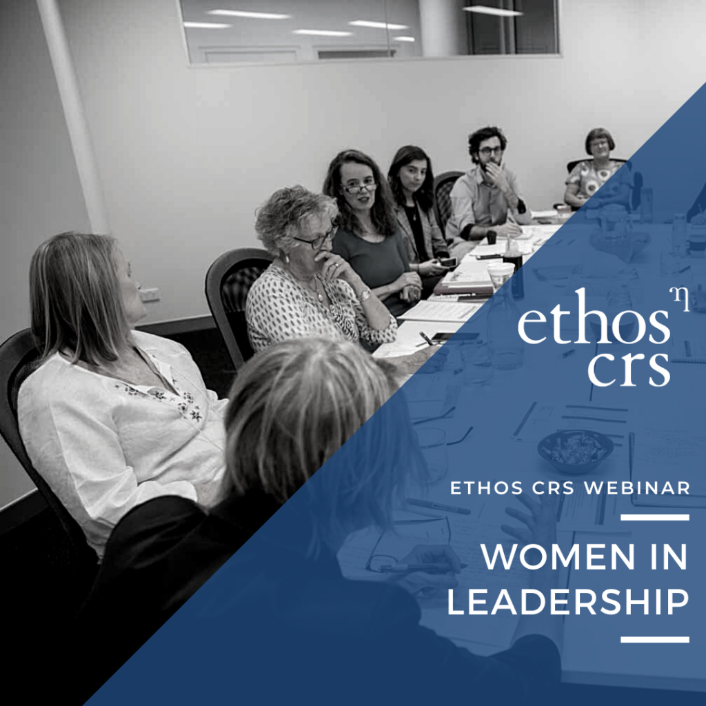 Ethos crs, ethos crs webinar, Women in leadership 