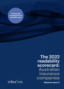 The 2022 readability scorecard Australian insurance companies
