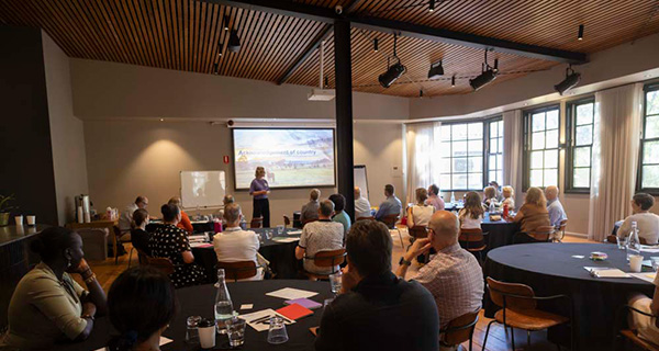 A room full of workshop participants