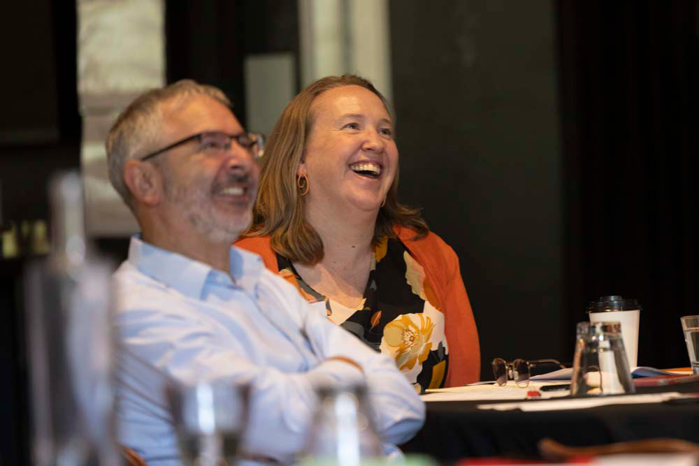 Workshop participants enjoying a moment